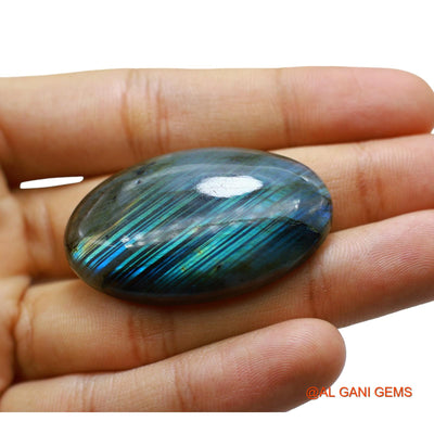Natural Untreated Fire Labradorite Loose Gemstone Oval Cabochon From South Africa 79.00 Cts 43x26x7 mm L-37