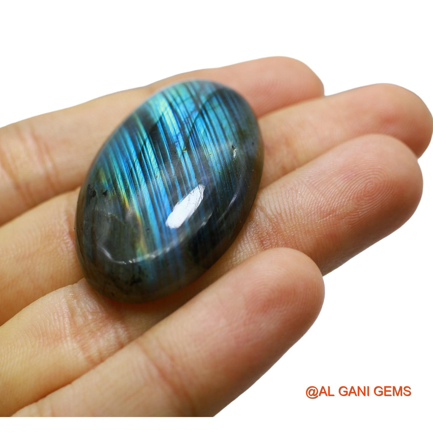 Natural Untreated Fire Labradorite Loose Gemstone Oval Cabochon From South Africa 79.00 Cts 43x26x7 mm L-37