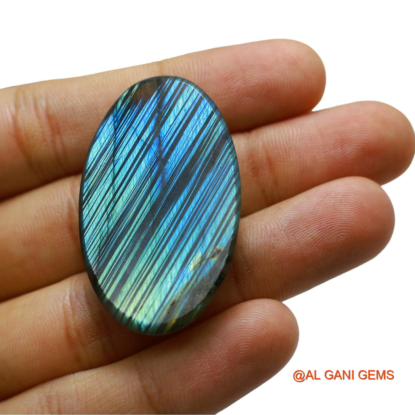 Natural Untreated Fire Labradorite Loose Gemstone Oval Cabochon From South Africa 79.00 Cts 43x26x7 mm L-37