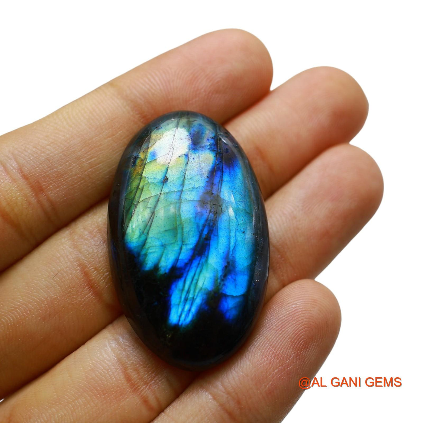 72.00 Cts Natural South African Fire Labradorite Oval Cabochon Loose Gemstone For Jewelry 41x25x8 mm L-39