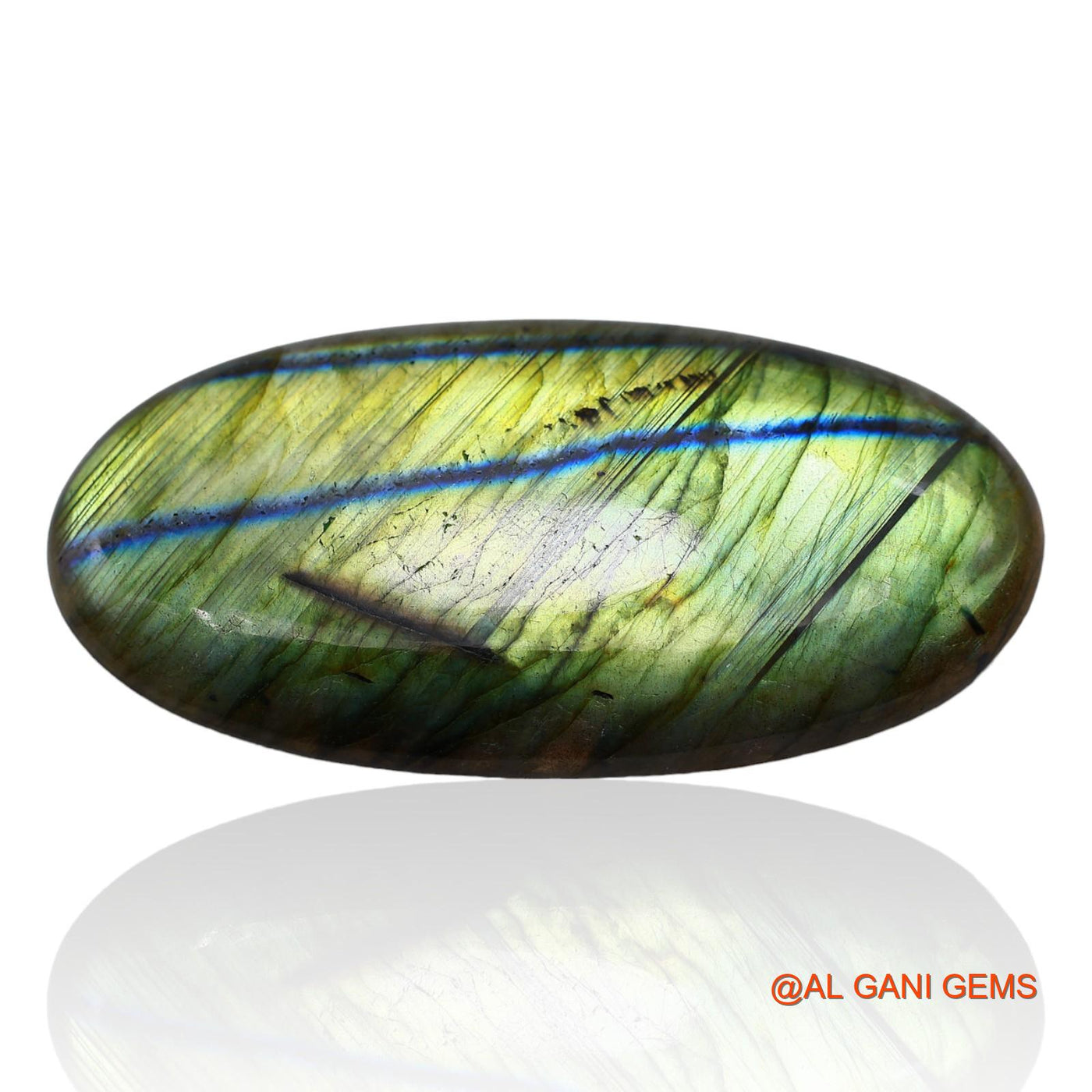155.00 Cts Natural South African Fire Labradorite Oval Cabochon Loose Gemstone For Jewelry 70x34x7 mm L-3