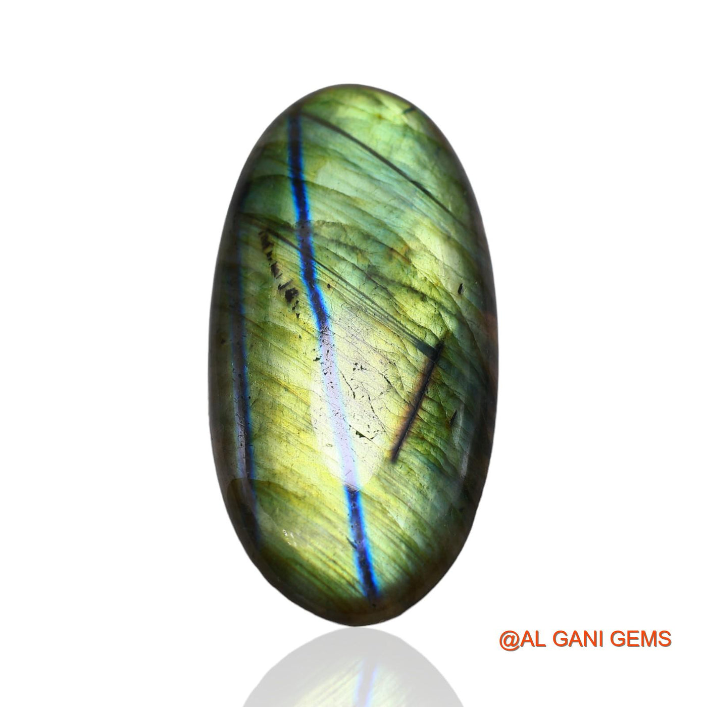 155.00 Cts Natural South African Fire Labradorite Oval Cabochon Loose Gemstone For Jewelry 70x34x7 mm L-3