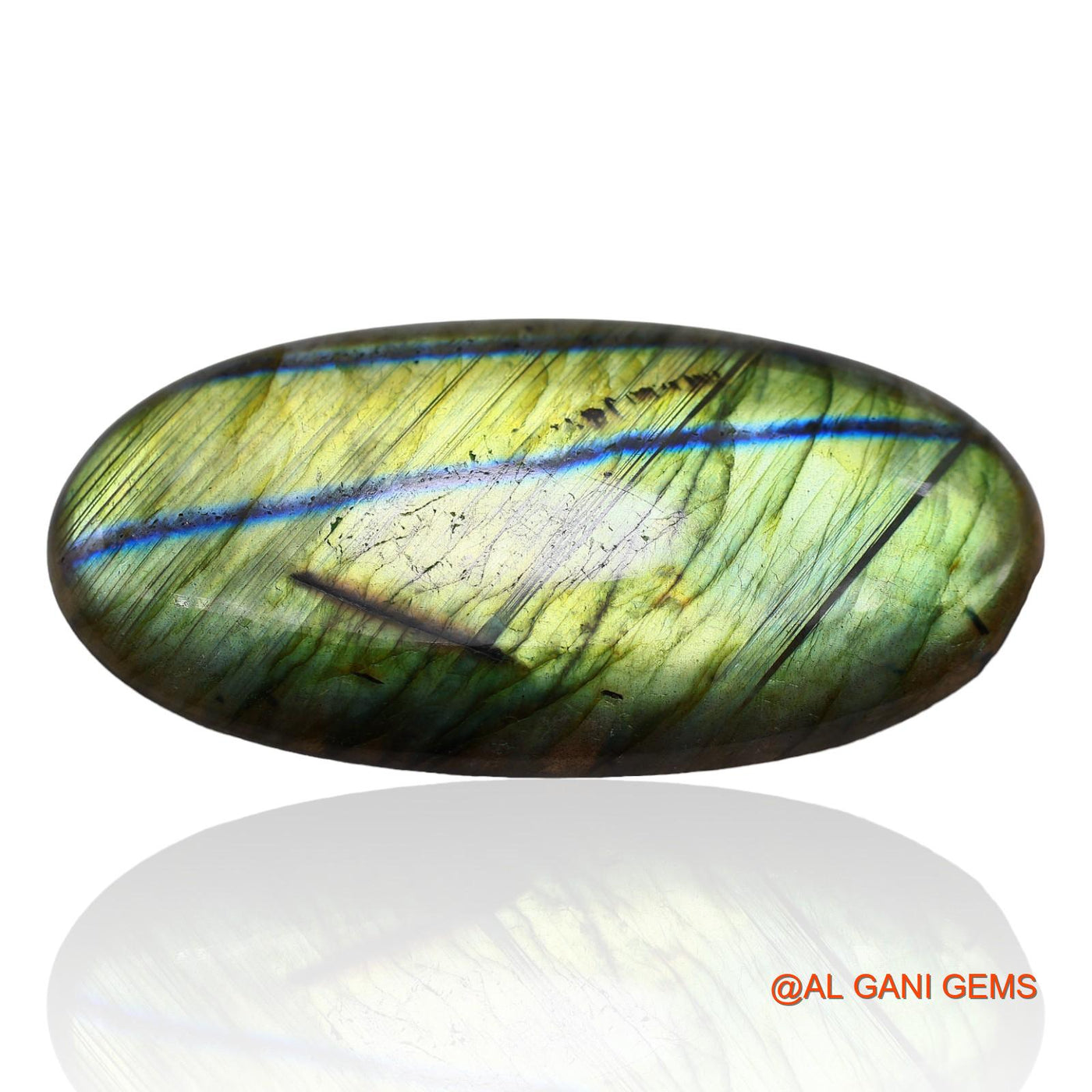 155.00 Cts Natural South African Fire Labradorite Oval Cabochon Loose Gemstone For Jewelry 70x34x7 mm L-3