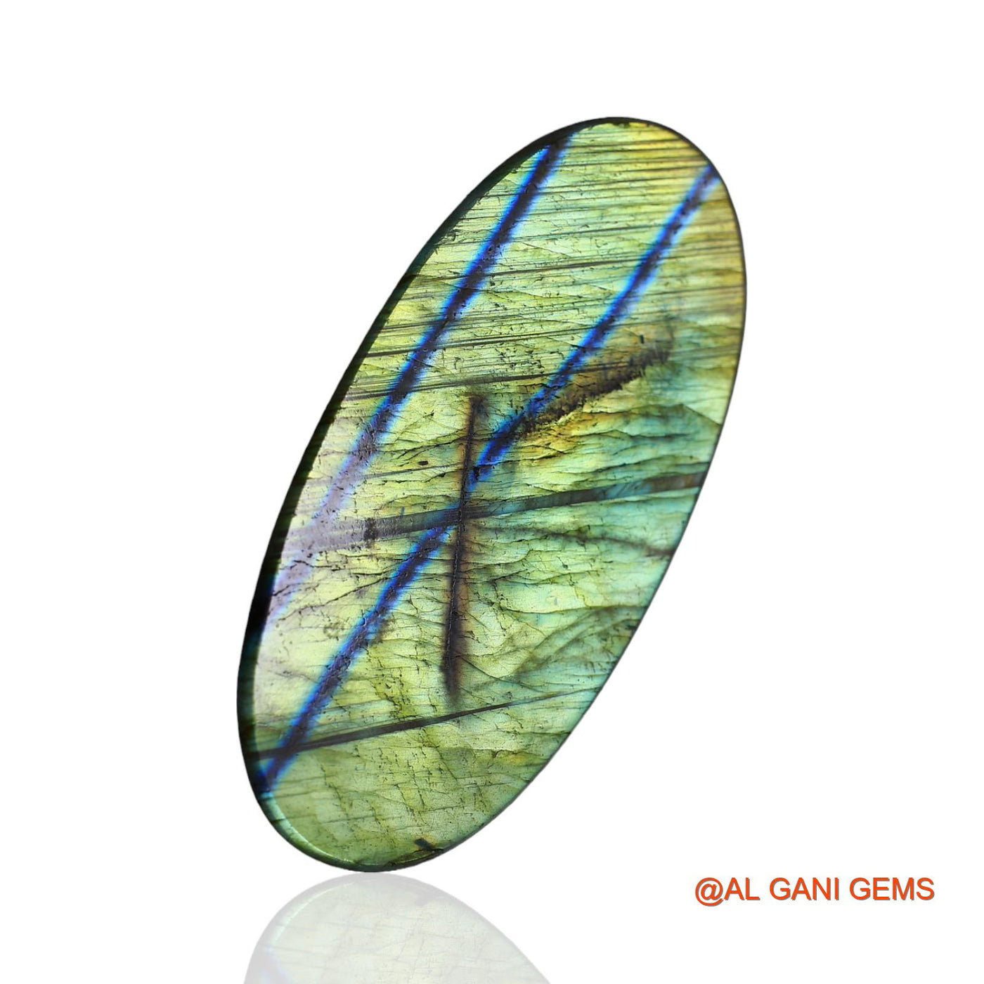 155.00 Cts Natural South African Fire Labradorite Oval Cabochon Loose Gemstone For Jewelry 70x34x7 mm L-3