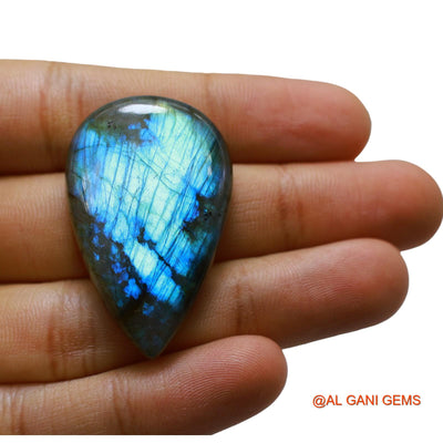 Natural Fire Labradorite Gemstone 68.00 Cts Loose Pear Cabochon From South Africa 40x26x7 mm L-40
