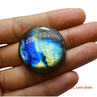 83.00 Cts Natural South African Fire Labradorite Round Cabochon Loose Gemstone For Jewelry 34x34x8 mm L-43