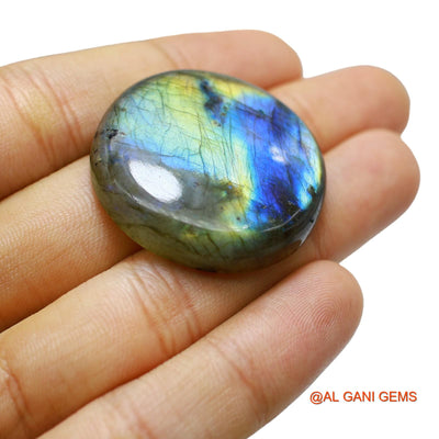 83.00 Cts Natural South African Fire Labradorite Round Cabochon Loose Gemstone For Jewelry 34x34x8 mm L-43