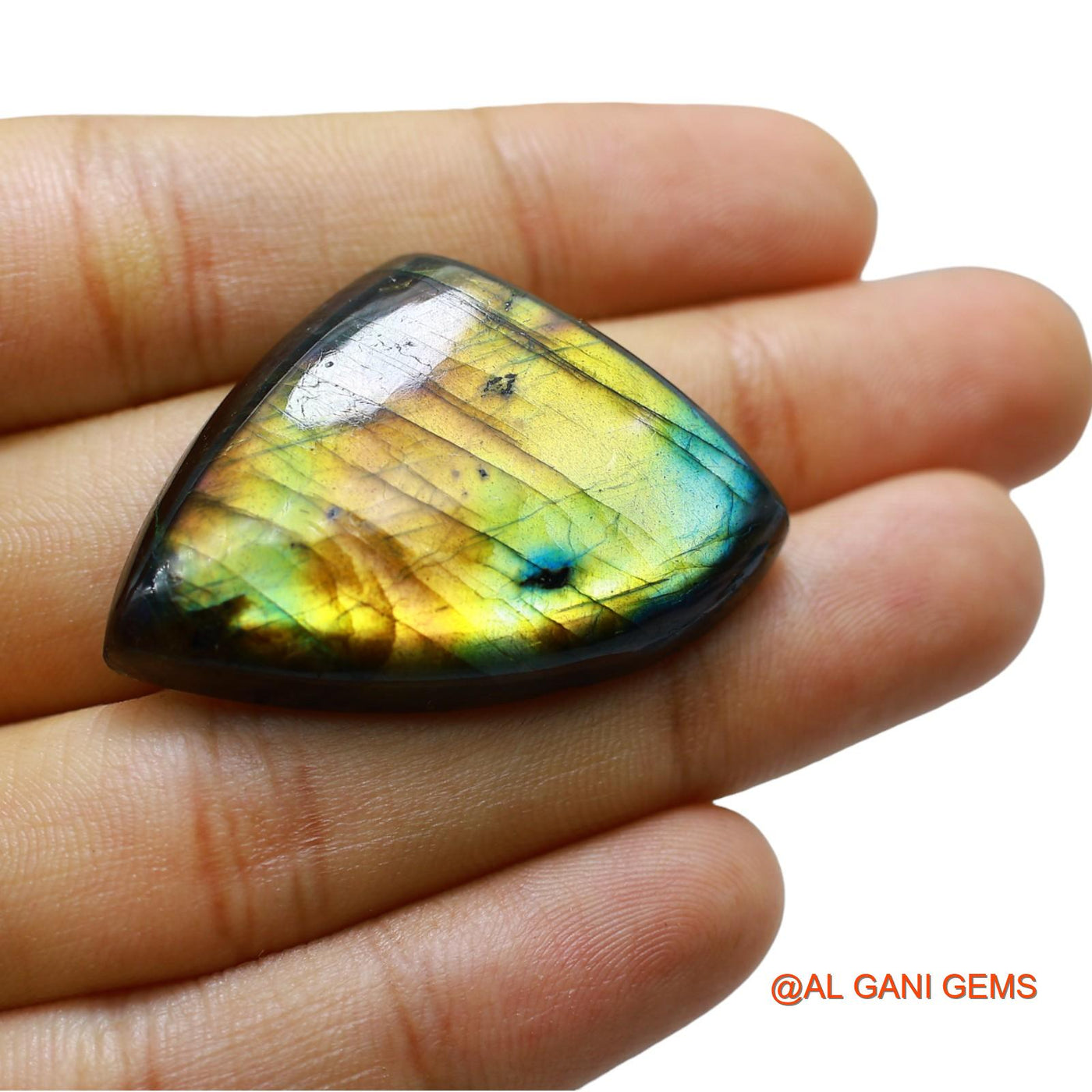 Natural Fire Labradorite Gemstone 68.00 Cts Loose Fancy Cabochon From South Africa 41x27x8 mm L-44