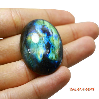 Natural Untreated Fire Labradorite Loose Gemstone Oval Cabochon From South Africa 72.00 Cts 39x27x8 mm L-45