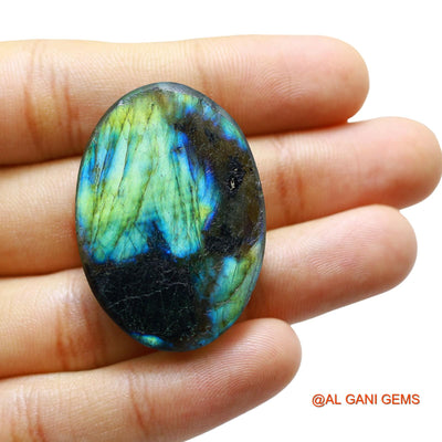 Natural Untreated Fire Labradorite Loose Gemstone Oval Cabochon From South Africa 72.00 Cts 39x27x8 mm L-45