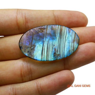 39.00 Cts Natural South African Fire Labradorite Oval Cabochon Loose Gemstone For Jewelry 40x25x5 mm L-46