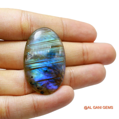 39.00 Cts Natural South African Fire Labradorite Oval Cabochon Loose Gemstone For Jewelry 40x25x5 mm L-46