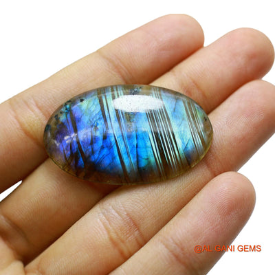 39.00 Cts Natural South African Fire Labradorite Oval Cabochon Loose Gemstone For Jewelry 40x25x5 mm L-46