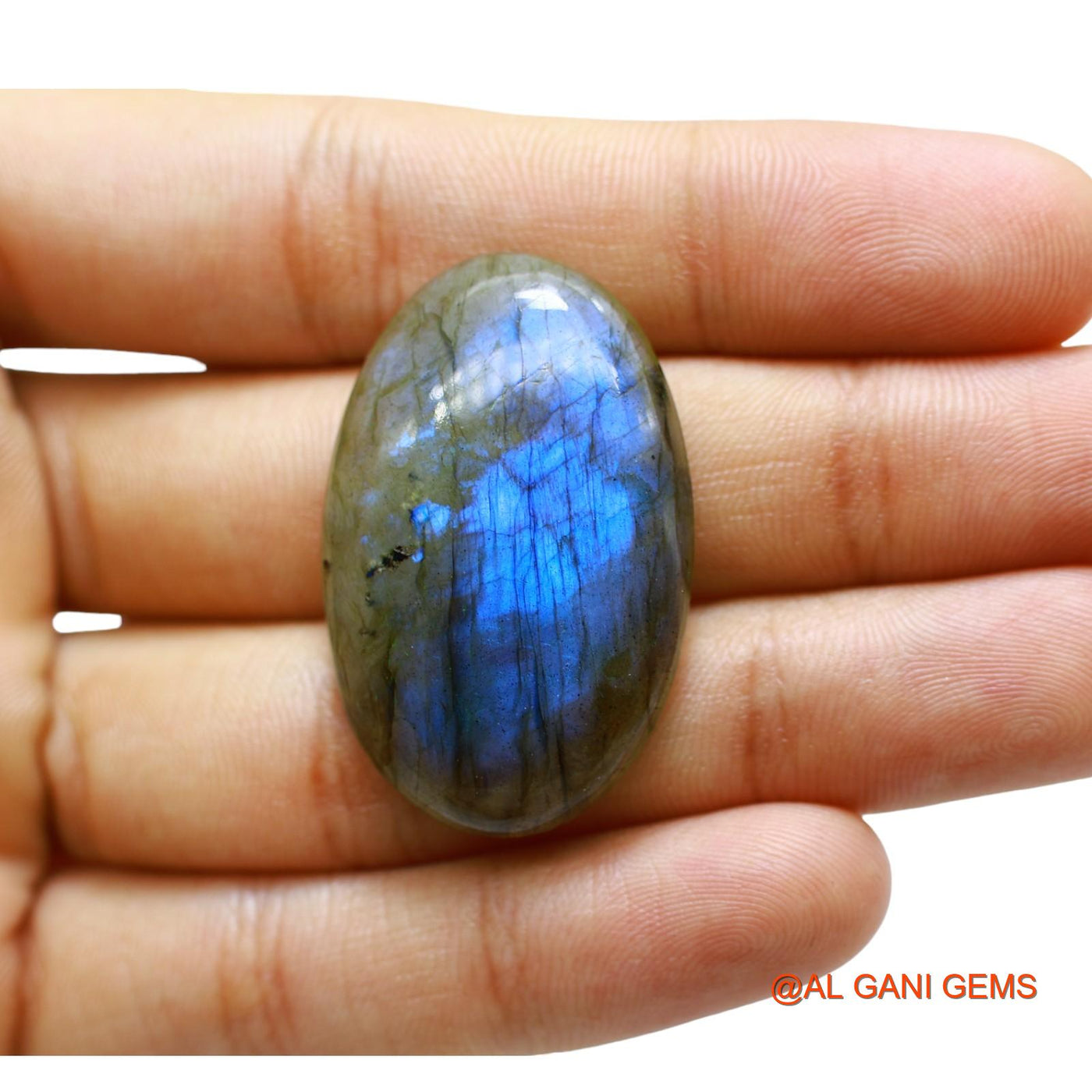 53.00 Cts Natural South African Fire Labradorite Loose Gemstone Oval Cabochon 38x24x7 mm L-47