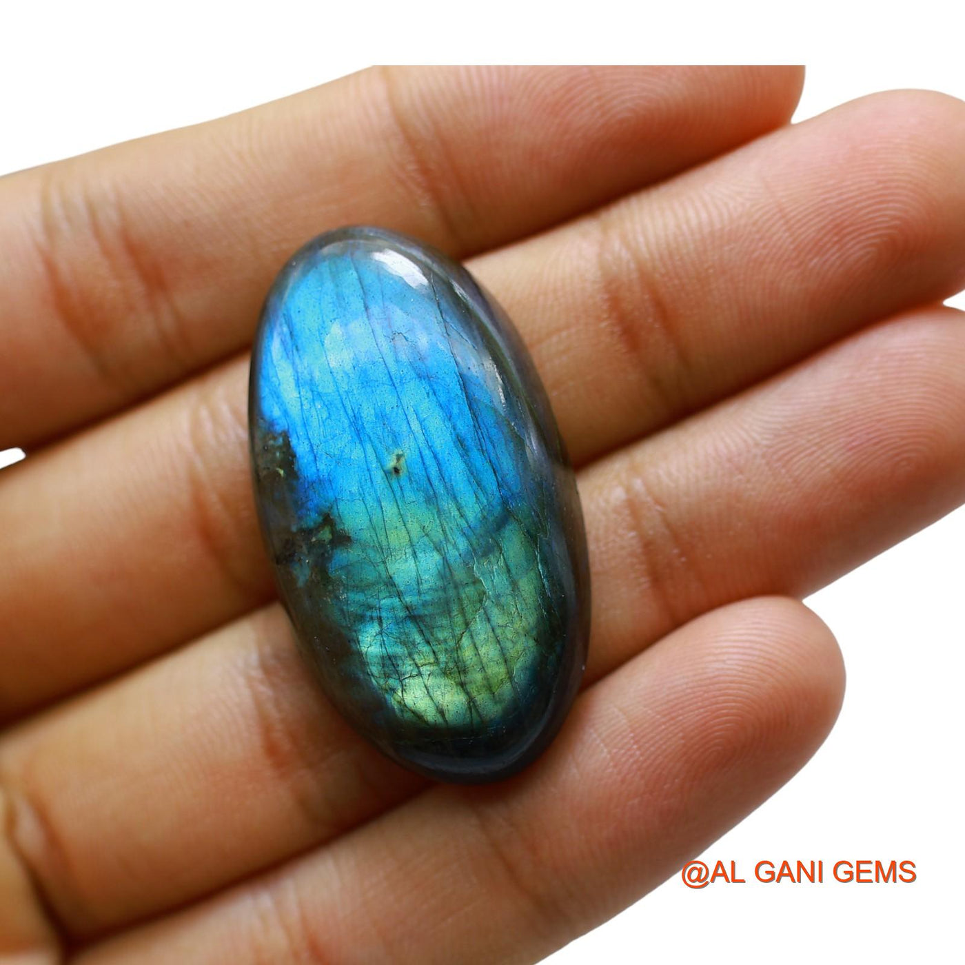 62.00 Cts Natural South African Fire Labradorite Oval Cabochon Loose Gemstone For Jewelry 38x21x8 mm L-48