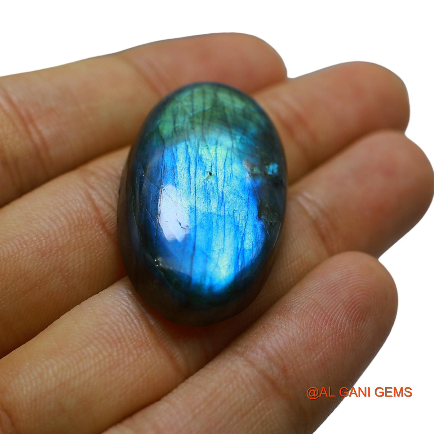 62.00 Cts Natural South African Fire Labradorite Oval Cabochon Loose Gemstone For Jewelry 38x21x8 mm L-48