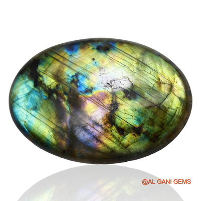 182.00 Cts Unheated South African Fire Labradorite Loose Gemstone Oval Cabochon Natural 62x42x8 mm L-4