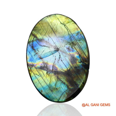 182.00 Cts Unheated South African Fire Labradorite Loose Gemstone Oval Cabochon Natural 62x42x8 mm L-4
