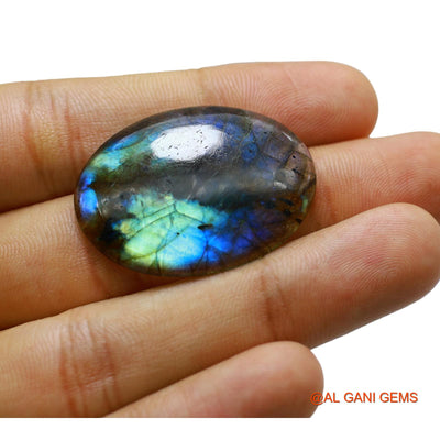 Natural Fire Labradorite Gemstone 32.00 Cts Loose Oval Cabochon From South Africa 34x25x4 mm L-50