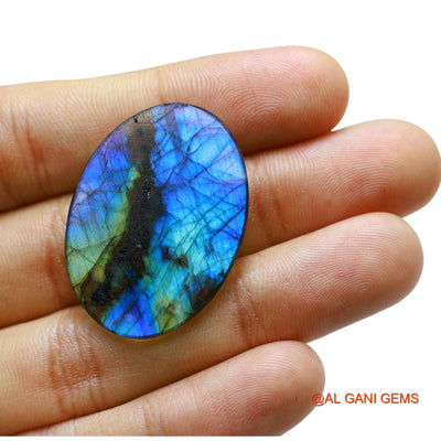 Natural Fire Labradorite Gemstone 32.00 Cts Loose Oval Cabochon From South Africa 34x25x4 mm L-50