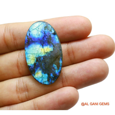 37.00 Cts Natural South African Fire Labradorite Loose Gemstone Oval Cabochon 38x22x5 mm L-52