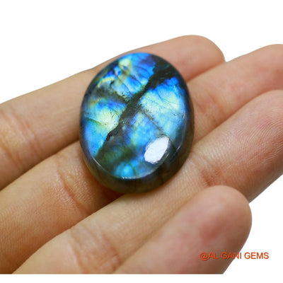 46.00 Cts Unheated South African Fire Labradorite Loose Gemstone Oval Cabochon Natural 35x23x6 mm L-53
