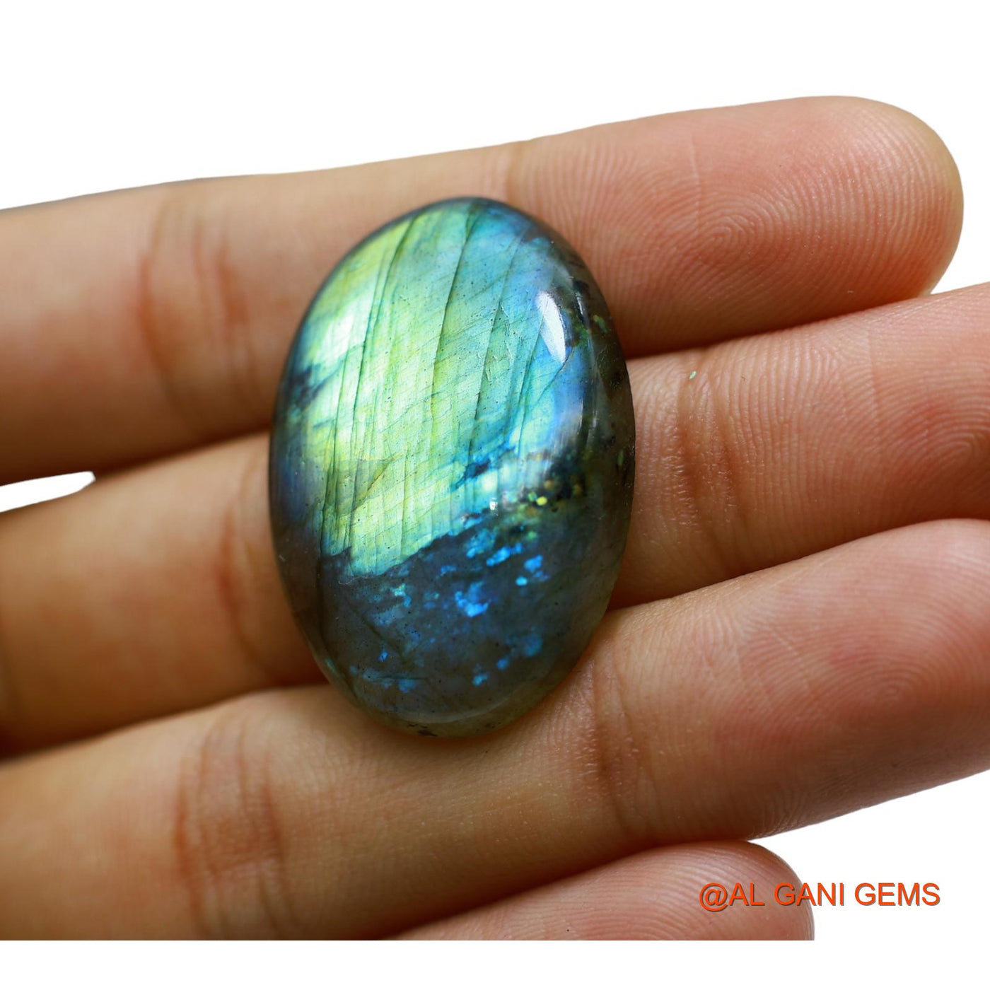 Natural Fire Labradorite Gemstone 48.00 Cts Loose Oval Cabochon From South Africa 34x24x7 mm L-55