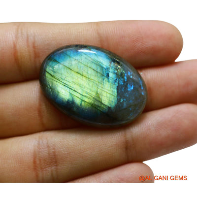 Natural Fire Labradorite Gemstone 48.00 Cts Loose Oval Cabochon From South Africa 34x24x7 mm L-55