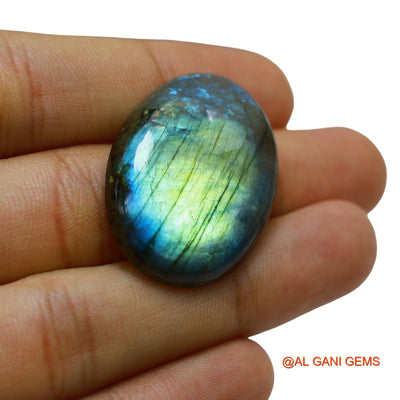Natural Fire Labradorite Gemstone 48.00 Cts Loose Oval Cabochon From South Africa 34x24x7 mm L-55