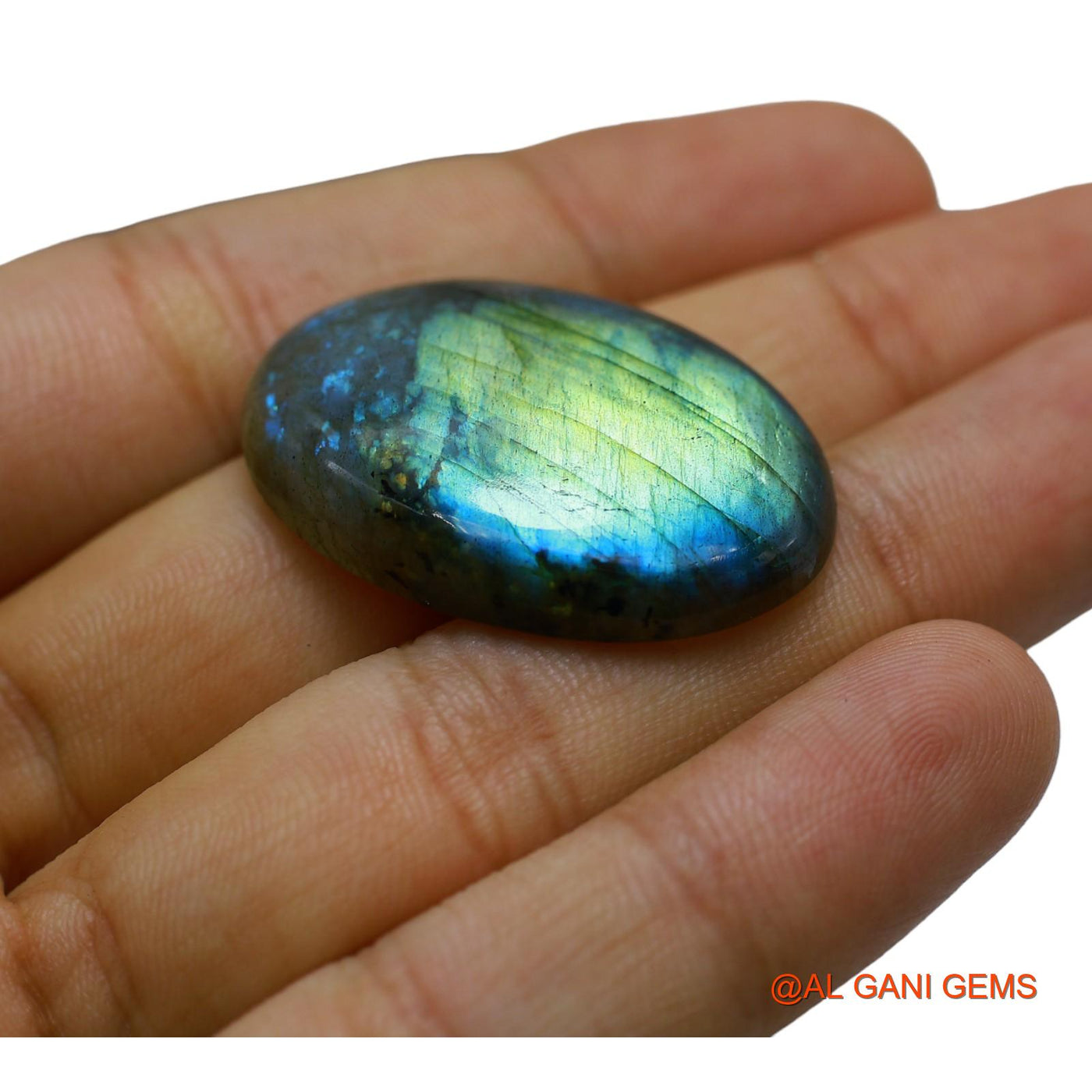 Natural Fire Labradorite Gemstone 48.00 Cts Loose Oval Cabochon From South Africa 34x24x7 mm L-55