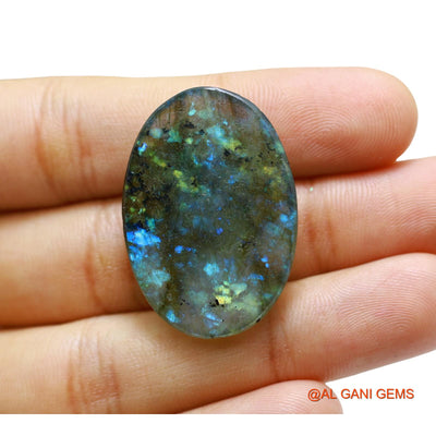 Natural Fire Labradorite Gemstone 48.00 Cts Loose Oval Cabochon From South Africa 34x24x7 mm L-55