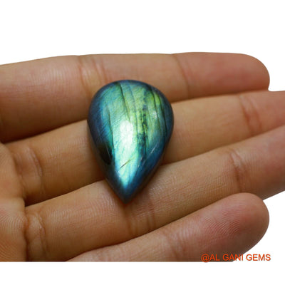 47.00 Cts Natural South African Fire Labradorite Loose Gemstone Pear Cabochon 33x20x9 mm L-57