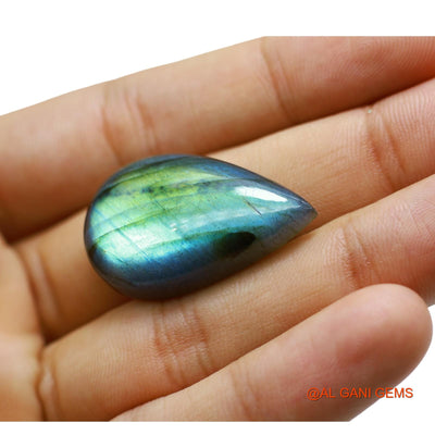47.00 Cts Natural South African Fire Labradorite Loose Gemstone Pear Cabochon 33x20x9 mm L-57