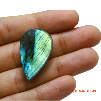 47.00 Cts Natural South African Fire Labradorite Loose Gemstone Pear Cabochon 33x20x9 mm L-57