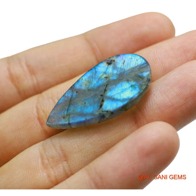 29.00 Cts Natural South African Fire Labradorite Loose Gemstone Pear Cabochon 33x21x5 mm L-59