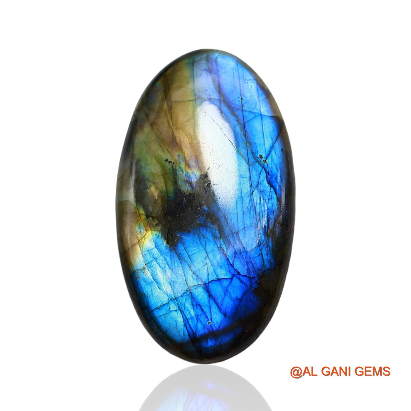 149.00 Cts Natural South African Fire Labradorite Oval Cabochon Loose Gemstone For Jewelry 62x35x7 mm L-5
