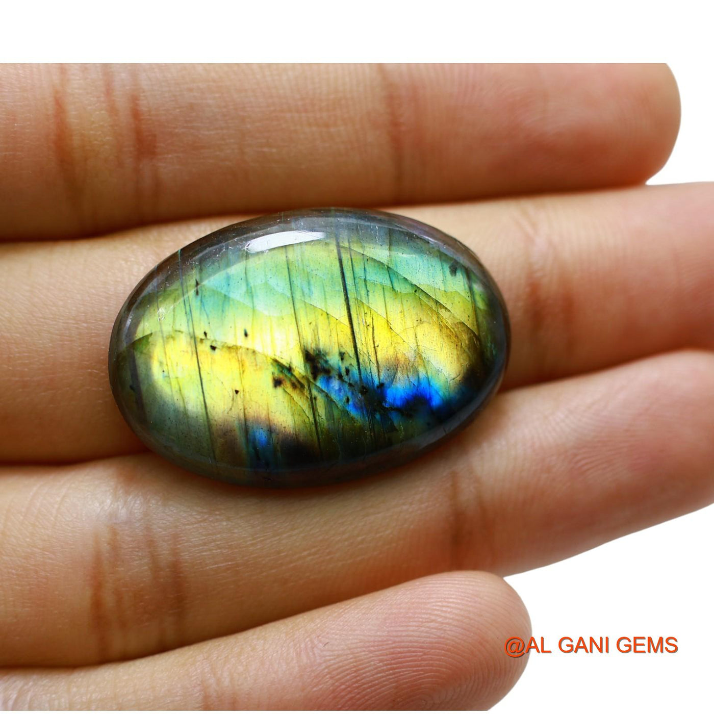 Natural Untreated Fire Labradorite Loose Gemstone Oval Cabochon From South Africa 35.00 Cts 32x21x6 mm L-60