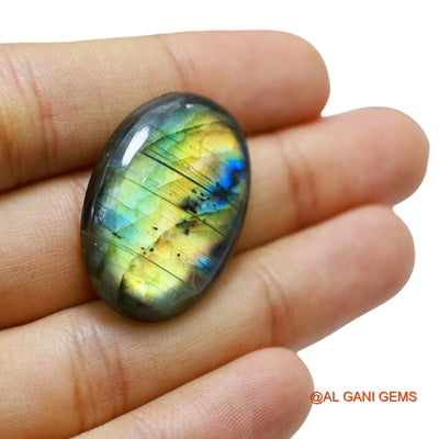Natural Untreated Fire Labradorite Loose Gemstone Oval Cabochon From South Africa 35.00 Cts 32x21x6 mm L-60