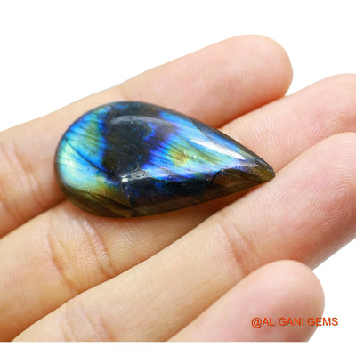 Natural Fire Labradorite Gemstone 29.00 Cts Loose Pear Cabochon From South Africa 36x20x5 mm L-61