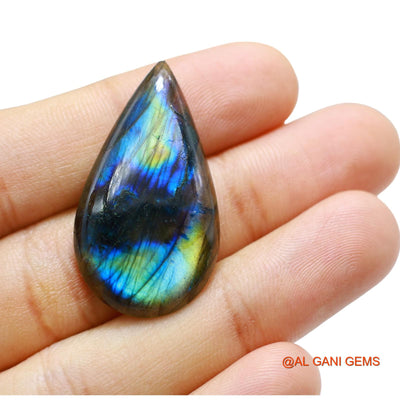 Natural Fire Labradorite Gemstone 29.00 Cts Loose Pear Cabochon From South Africa 36x20x5 mm L-61