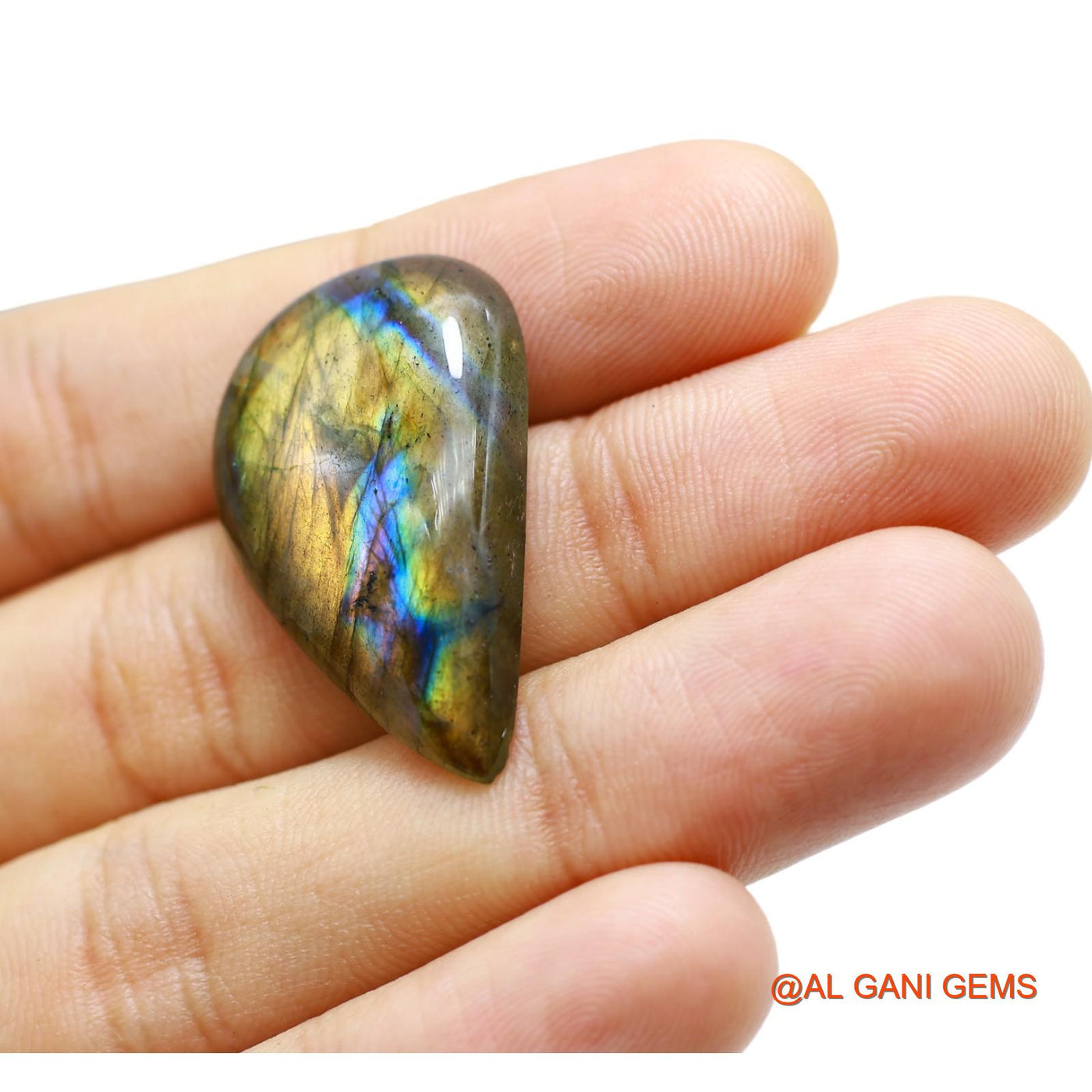 28.00 Cts Natural South African Fire Labradorite Loose Gemstone Fancy Cabochon 32x20x6 mm L-62