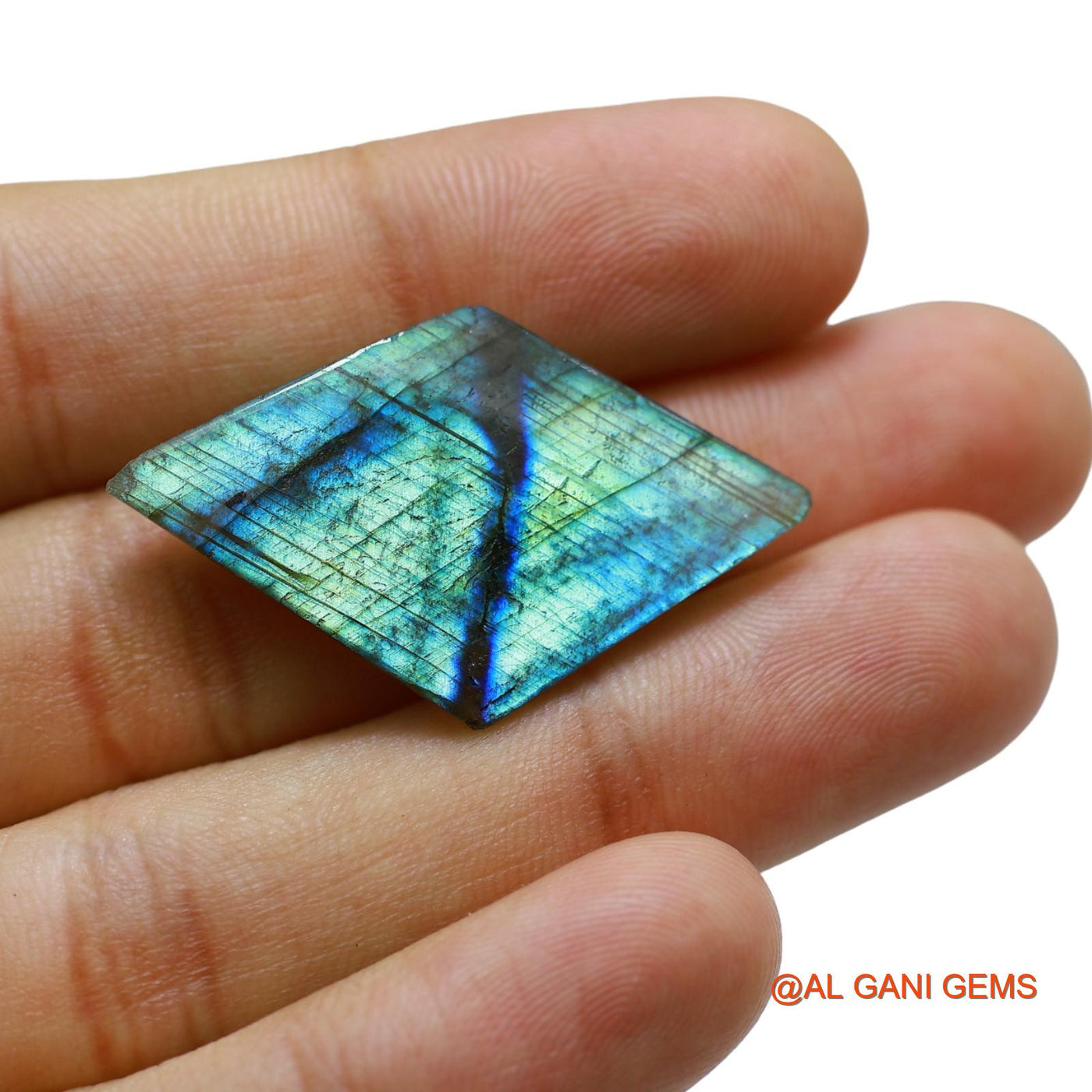 Natural Fire Labradorite Gemstone 25.00 Cts Loose Fancy Cabochon From South Africa 37x22x5 mm L-63