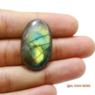 27.00 Cts Natural South African Fire Labradorite Oval Cabochon Loose Gemstone For Jewelry 32x20x5 mm L-64