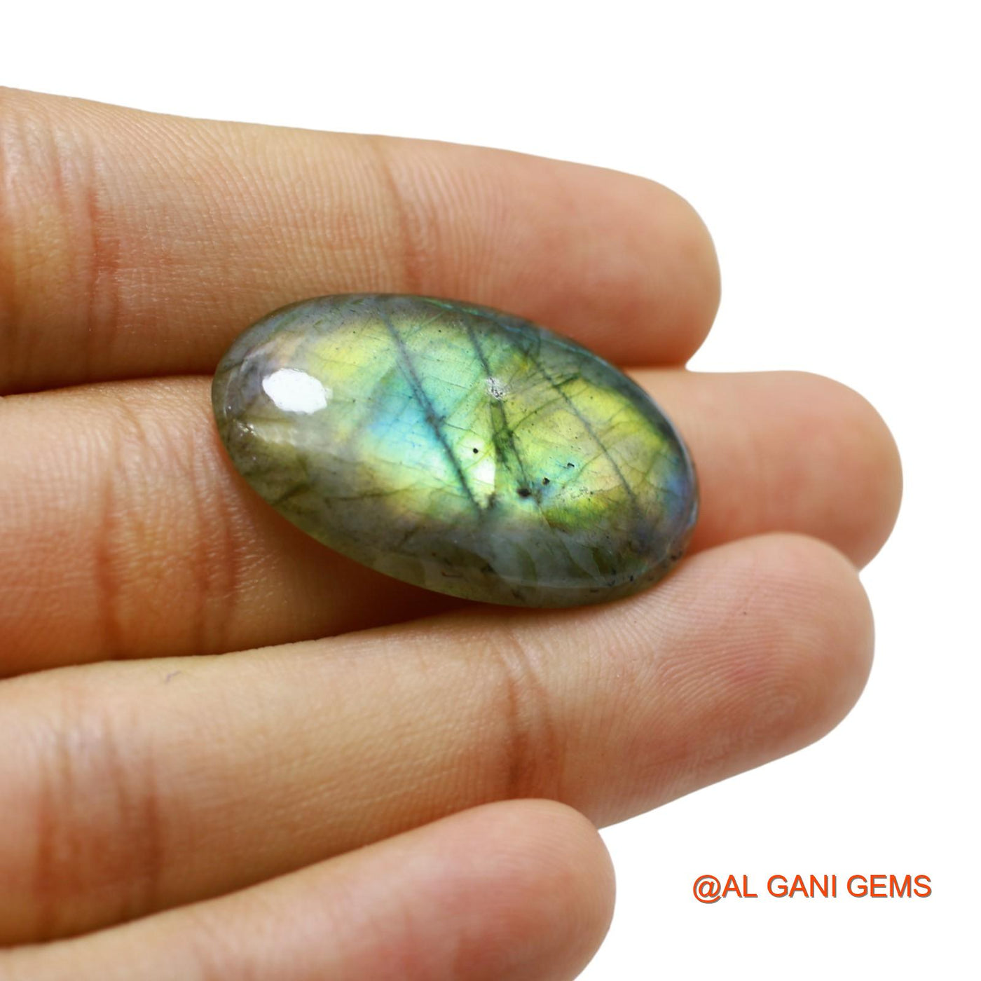 27.00 Cts Natural South African Fire Labradorite Oval Cabochon Loose Gemstone For Jewelry 32x20x5 mm L-64