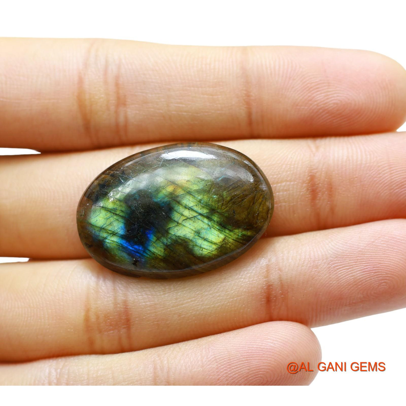 29.00 Cts Natural South African Fire Labradorite Oval Cabochon Loose Gemstone For Jewelry 31x21x5 mm L-65