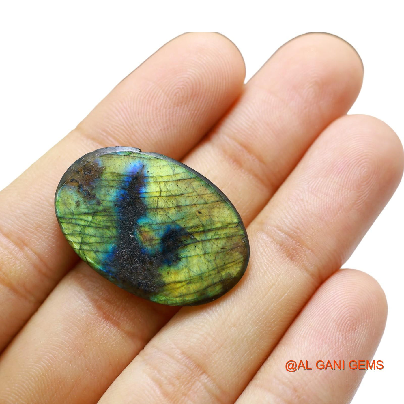 29.00 Cts Natural South African Fire Labradorite Oval Cabochon Loose Gemstone For Jewelry 31x21x5 mm L-65