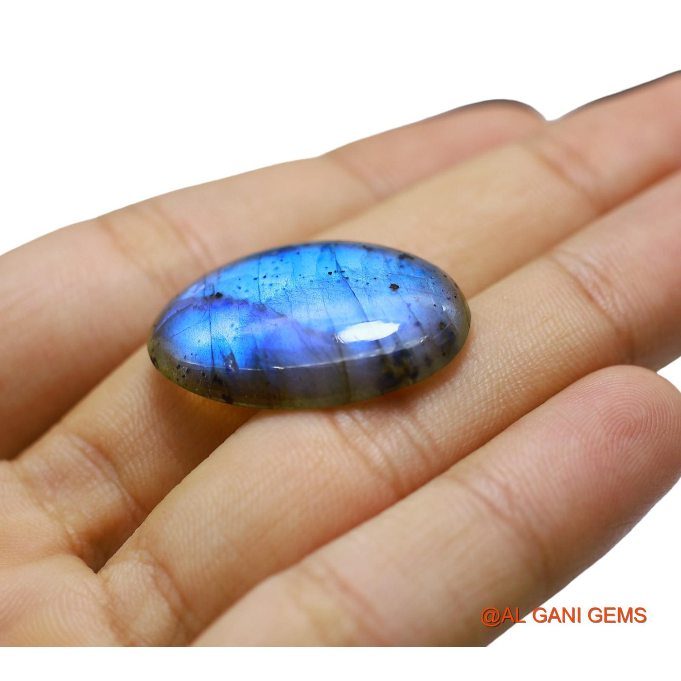 28.00 Cts Natural South African Fire Labradorite Loose Gemstone Oval Cabochon 29x21x5 mm L-66