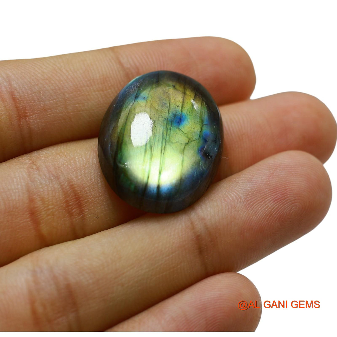 35.00 Cts Natural South African Fire Labradorite Loose Gemstone Oval Cabochon 27x21x7 mm L-67