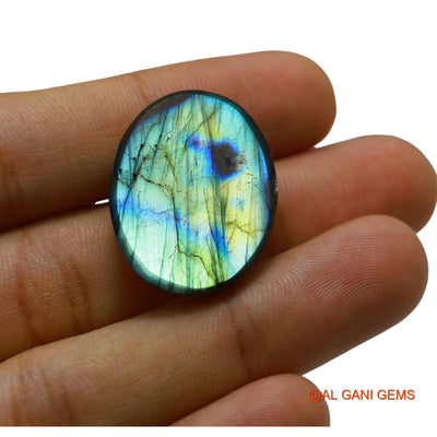 35.00 Cts Natural South African Fire Labradorite Loose Gemstone Oval Cabochon 27x21x7 mm L-67