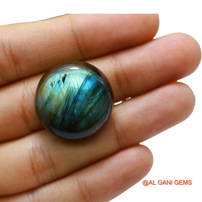 Natural Fire Labradorite Gemstone 43.00 Cts Loose Round Cabochon From South Africa 25x25x8 mm L-69